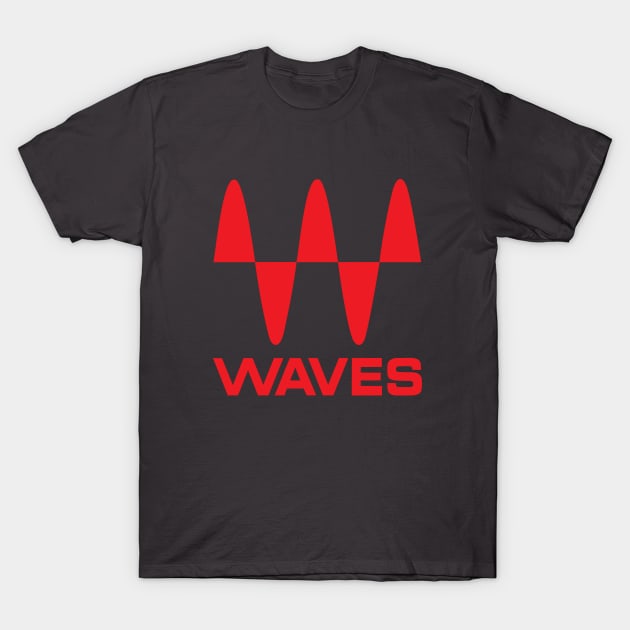 waves logo rojo T-Shirt by w.d.roswell